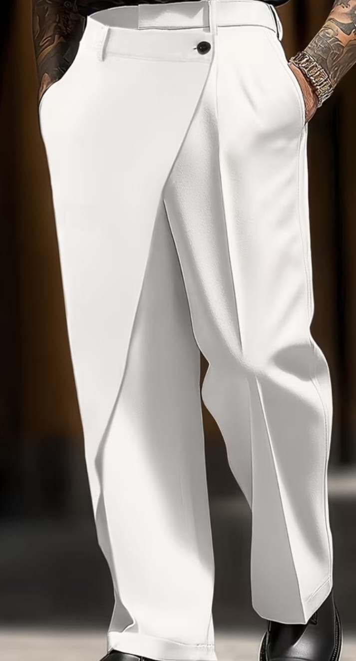 Man white Stylish pants
